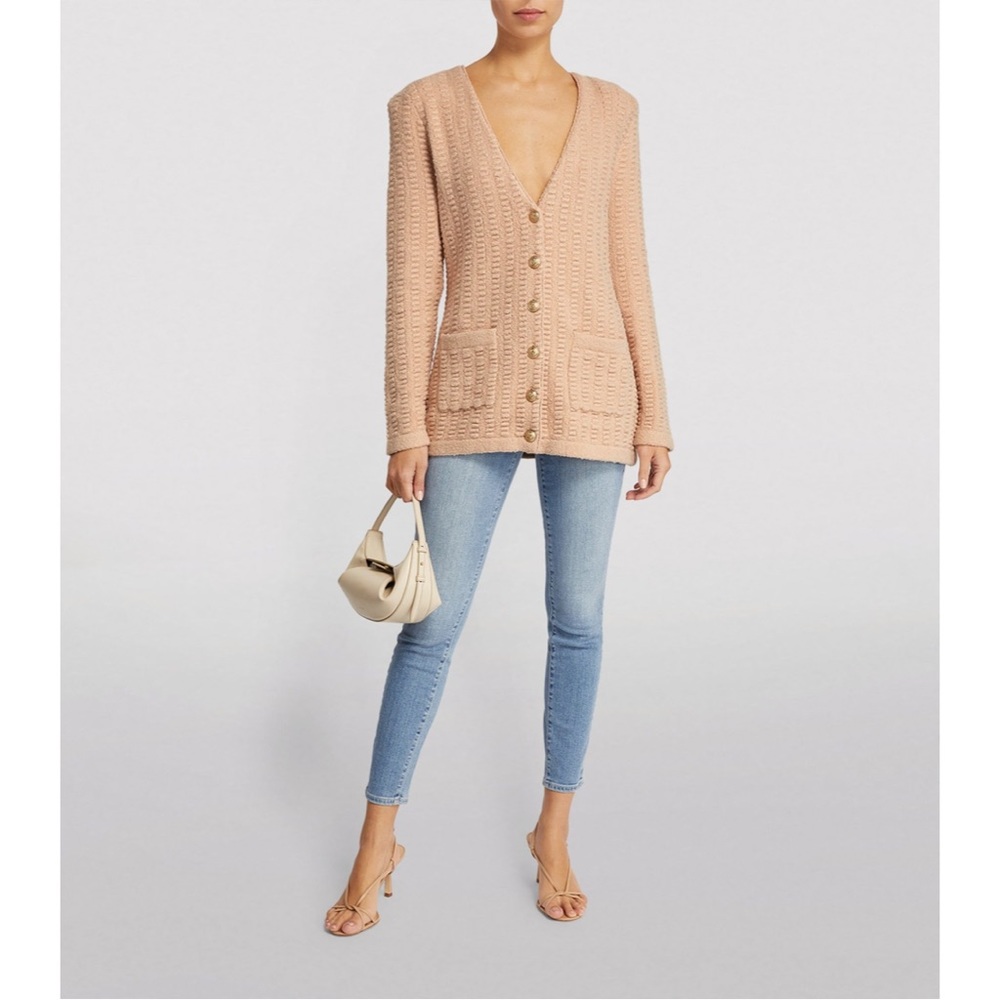 L’Agence Sue Textured Knit Cardigan Sweater in Pink Petal - Picture 13 of 16